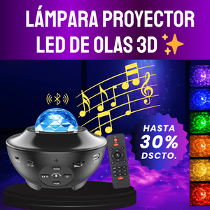 🌊 LÁMPARA PROYECTOR LED DE OLAS 3D💫